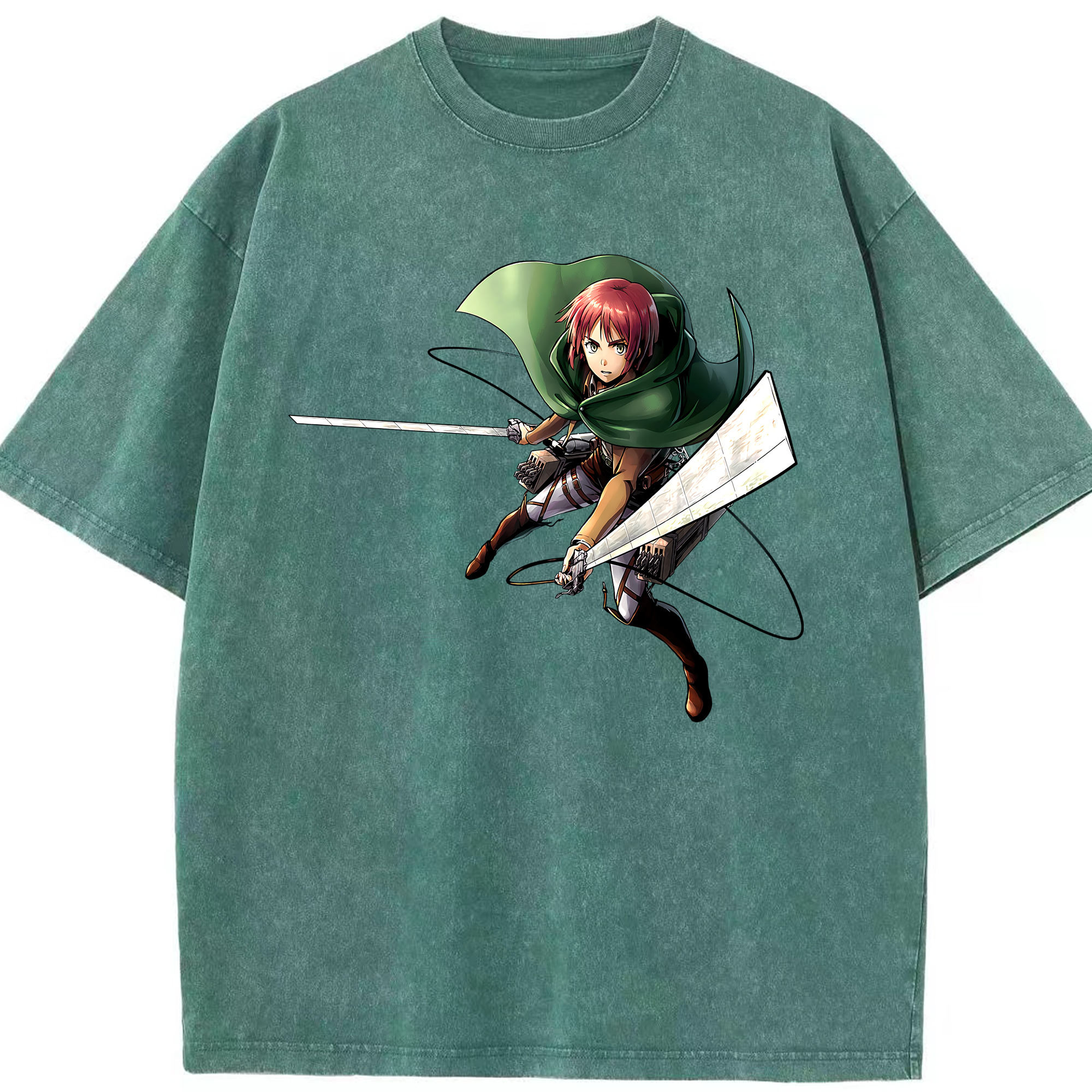 （画像用） 進撃の巨人 Attack on Titan 綿100% ヴィンテージ風 半袖Tシャツ（フロントプリント）